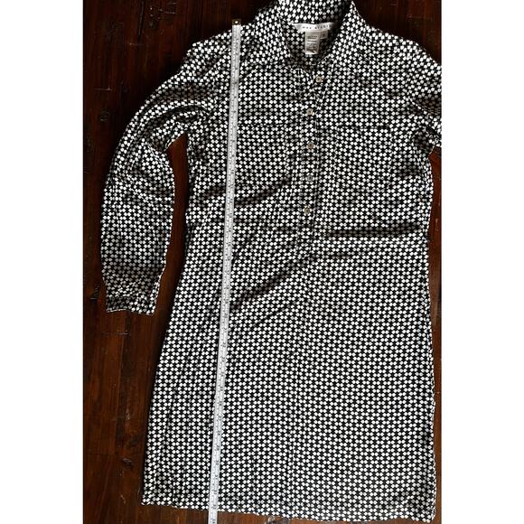 Max Studio Woman Dress Long Sleeve Blanck and White pattern Size Small - Picture 5 of 6